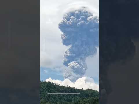 Philippines volcano erupts, creating 6km-high ash cloud