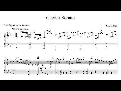 Johann Christoph Friedrich Bach - Keyboard Sonata in F major, BR A 1
