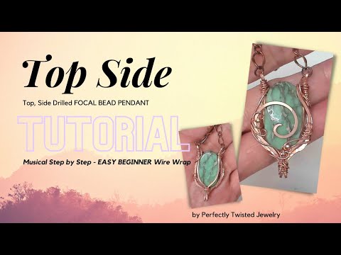 DIY Focal Bead Wire Wrapped Pendant - Step by step and great for Beginners and Bead Lovers!