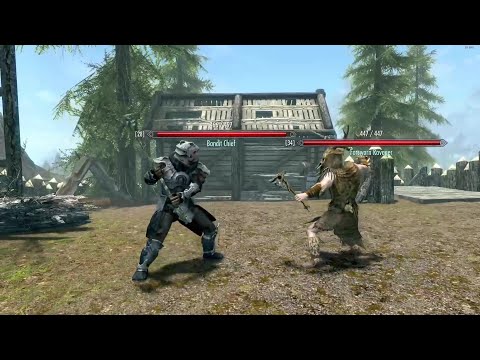 Skyrim Battles - Bandit Chief vs. Dremora, Falmer, Forsworn, and more
