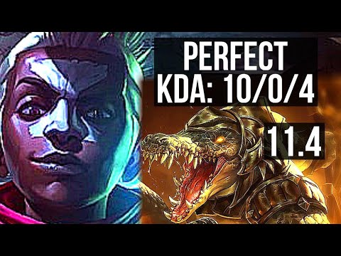 EKKO vs RENEKTON (MID) | 10/0/4, 1500+ games, Legendary, 800K mastery | KR Master | v11.4