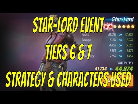 Star-Lord Event Tiers 6 & 7: Strategy and Characters Used - Marvel Strike Force