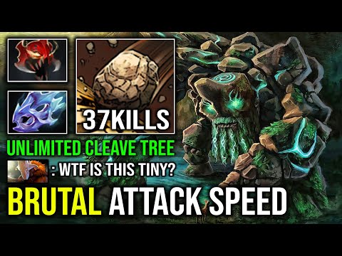 WTF +600 Damage Per Hit 1 Shot Combo Unlimited Tree Cleave Max Attack Speed Tiny Dota 2