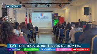En Santa Cruz, Entregan títulos de dominio a familias que esperaban una solución definitiva