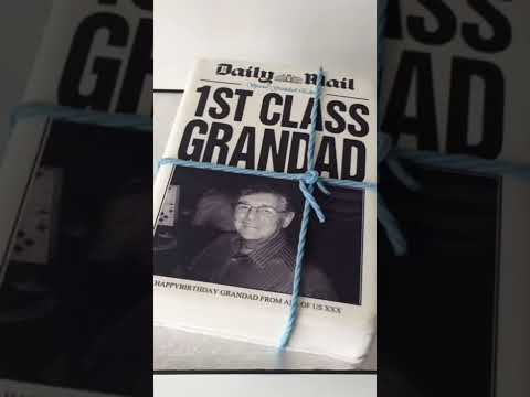 Birthday newspaper edition happy birthday beautiful cake