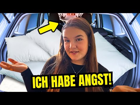 1 NACHT IM AUTO ÜBERNACHTEN 😫🚘 (Ich bin nicht alleine)