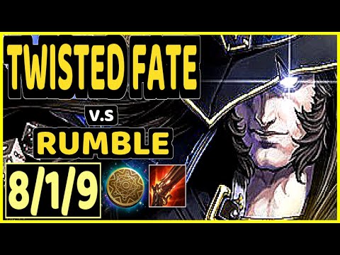 MILICA (TWISTED FATE) vs RUMBLE - 8/1/9 KDA MID GAMEPLAY - EUW Ranked MASTER