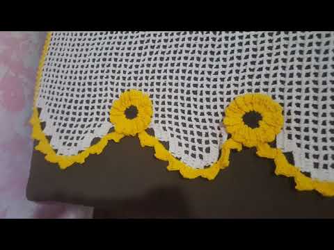 Bandô de crochê Girassol