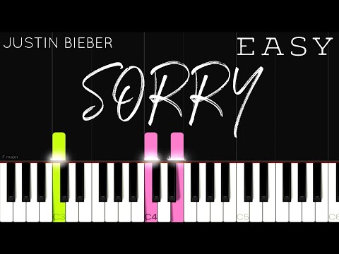 Justin Bieber - Sorry | EASY Piano Tutorial