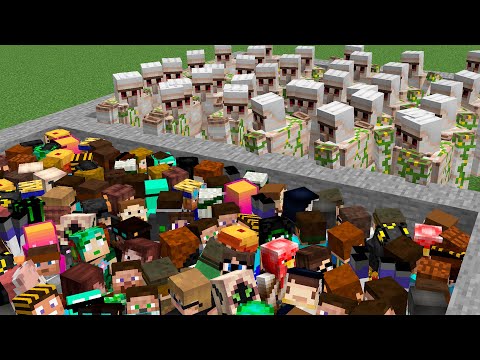 1000 players versus 1000 iron golem