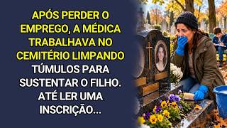 Após perder o emprego, a médica limpava túmulos para sustentar o filho. Até ler uma inscrição...