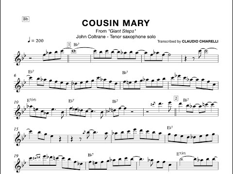 Cousin Mary - John Coltrane Solo (Bb)