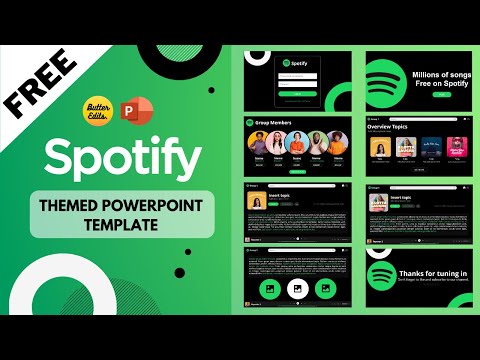 FREE‼ Spotify Themed PowerPoint Template | Animated PowerPoint Template | Academic Presentation