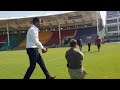 Ahmed Shah And Waseem Badami In Karachi Cricket Stadium For TVC Shoot