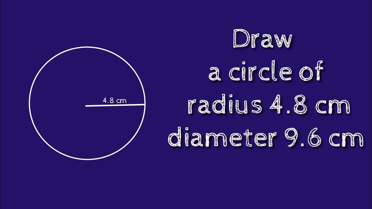 How to draw a circle of radius 4.8 cm using compass. shsirclasses.