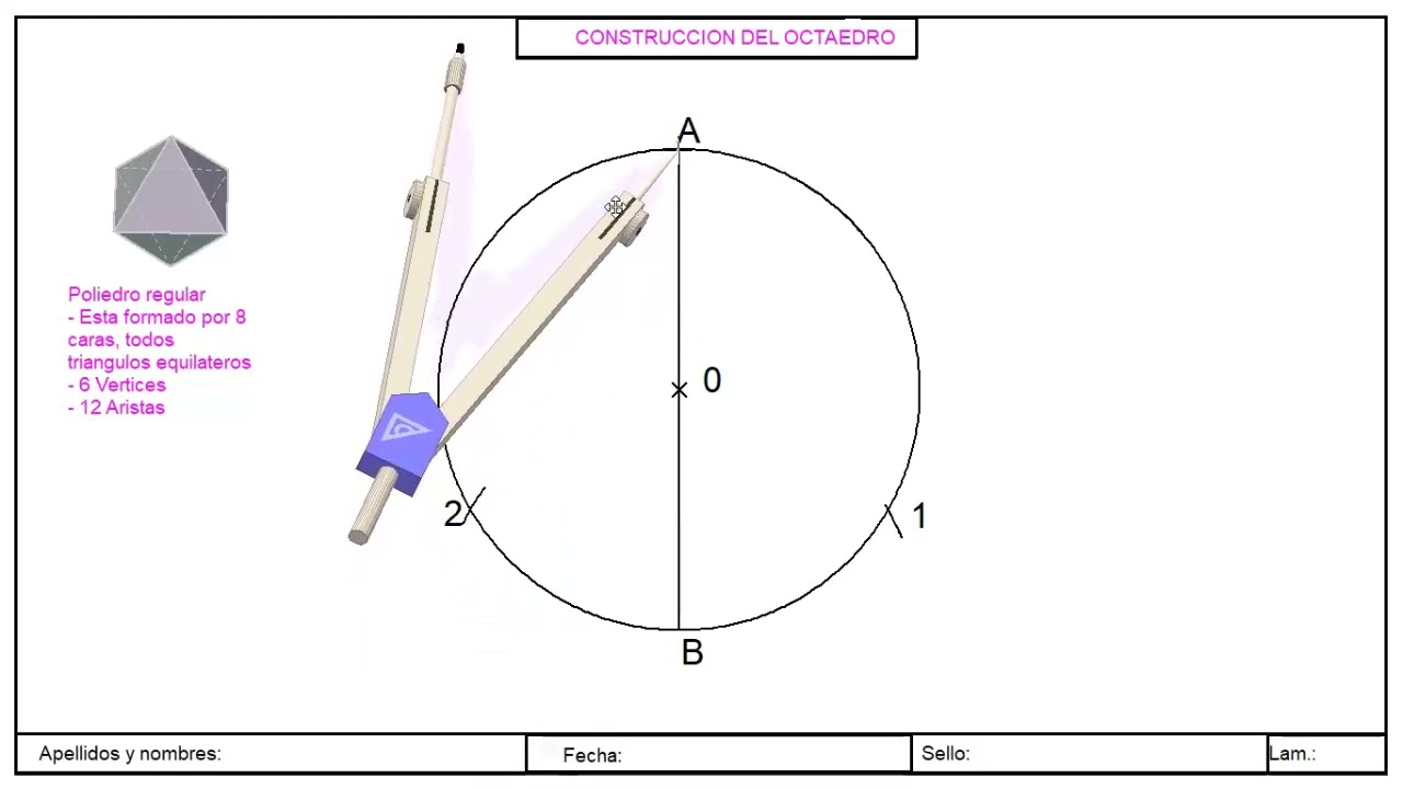 Construcción del octaedro  - 1ra parte