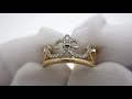 Відео огляд Срібна позолочена каблучка "Корона" кжх87