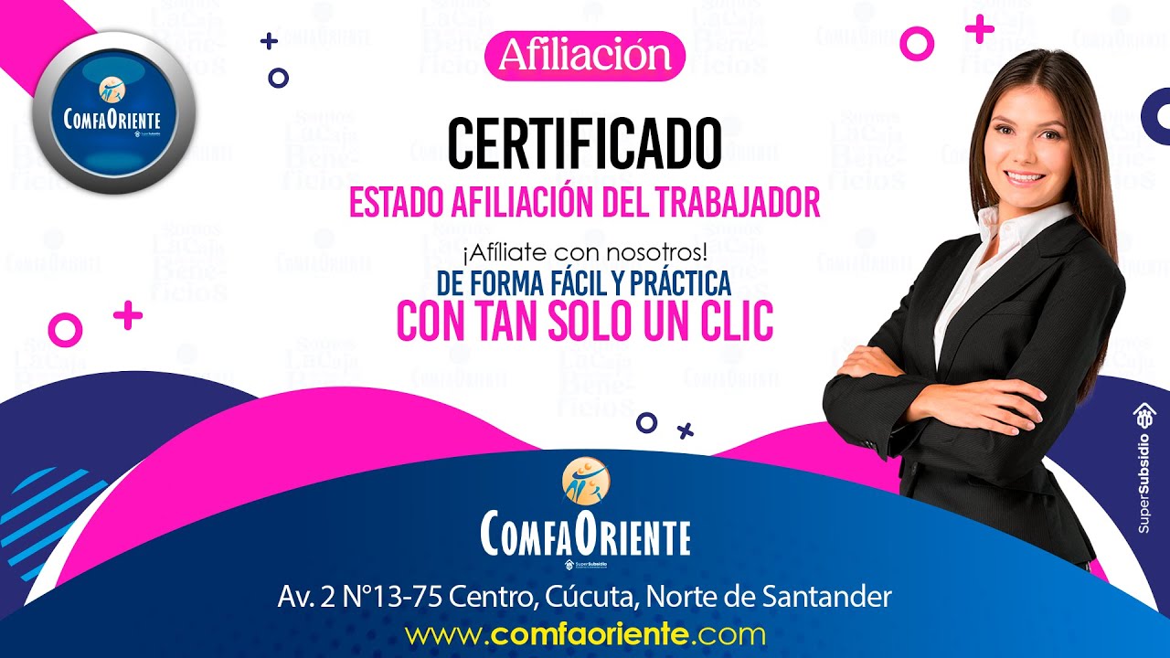 Tutorial para obtener certificado de estado de afiliación en Afiliaciones en Línea de ComfaOriente