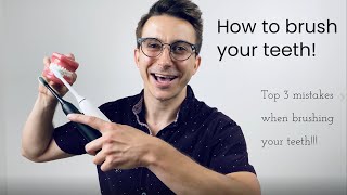 How to properly brush your teeth with a Sonicare electric toothbrush and Top 3 mistakes brushing