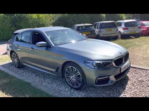 2018/18 Bluestone Grey BMW 530e M Sport 1 Owner BMW history Big Spec Tech Pack, Heads Up, Gesture