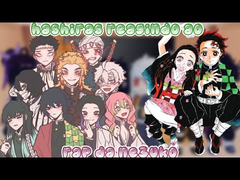 𓏲๋࣭࣪˖🎐Hashiras reagindo ao Rap da Nezuko- Amanhecer- (Gacha)- Demon Slayer.