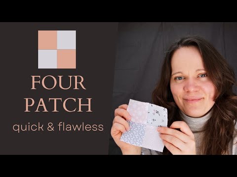 Quilting tips for perfect on point quilt blocks using four patch quilt block