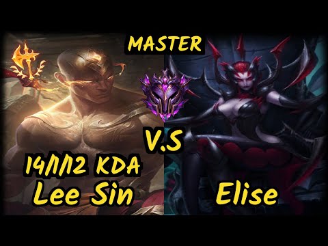 SevenArmy (LEE SIN) vs ELISE - 14/1/12 KDA JUNGLE GAMEPLAY - EUW Ranked MASTER