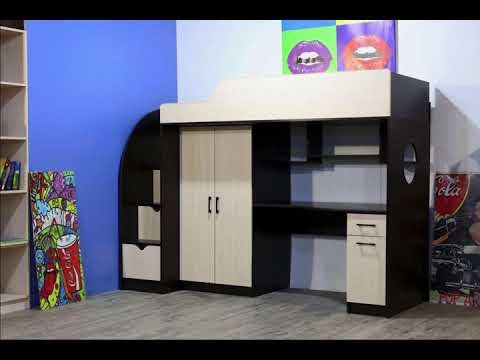 Сборка кровать - чердак Эколь