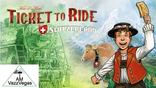Ticket To Ride PS4 XBOX Console Gameplay on the Switzerland Map vs AI Quick Game