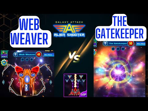 Alien Shooter New Boss 49 ???? Web Weaver vs New Boss 50 The Gatekeeper Comparison  By Zambario Gamers