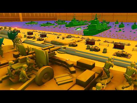 I built a Army Men BEACH INVASION vs WALL-FORTRESS Under Siege!- Attack on Toys
