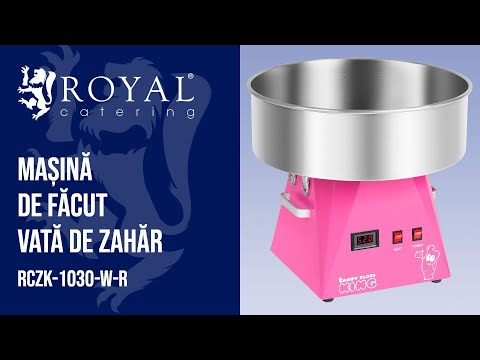 video - Mașină de făcut Vată de Zahăr - 52 cm - roz