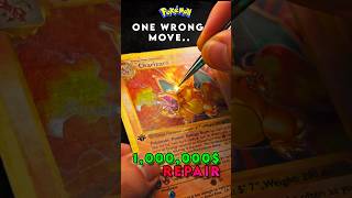 I FIXED A 200K$ 1st Edition SHADOWLESS CHARIZARD! 🔥🔥🔥 #pokemon #pokemoncards
