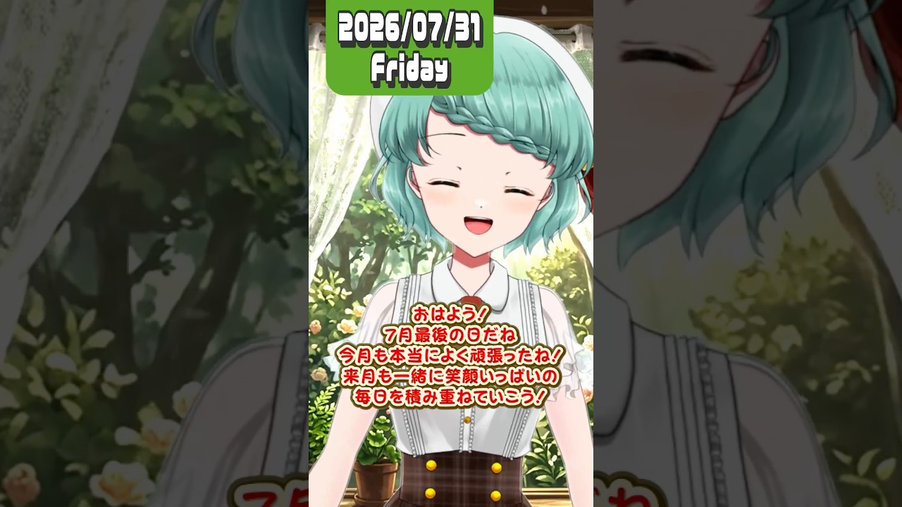 7月も本当によく頑張った #shorts #vtuber #癒しボイス #おはようボイス #おはよう #ボイス #シチュエーションボイス