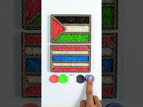 Palestine and Thailand Flag Made From Rice Cartons #palestine #palestina #thailand