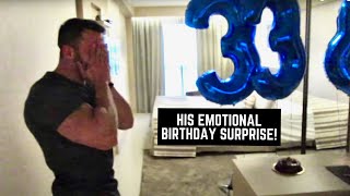 Surprising my Boyfriend for his Birthday (he got emotional)
