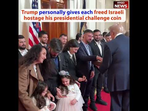 Trump personally gives Israeli hostage presidential coin; Press Sec: US not G20 in South Africa