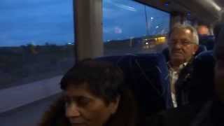 preview picture of video 'Aruna & Hari Sharma in Flyg Bus 801 from Arlanda to Uppsala Central Station C1, Oct 06, 2014'