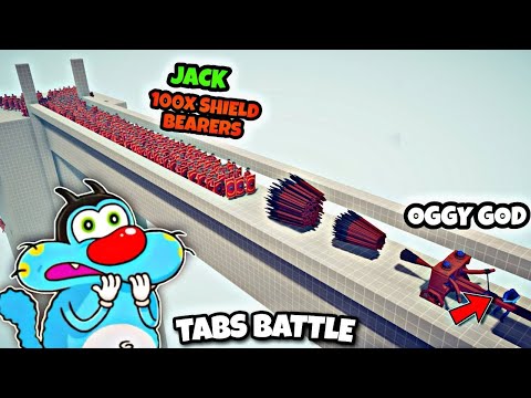 OGGY EVERY GOD VS JACK 100X SHIELD BEARERS - Totally Accurate Battle Simulator