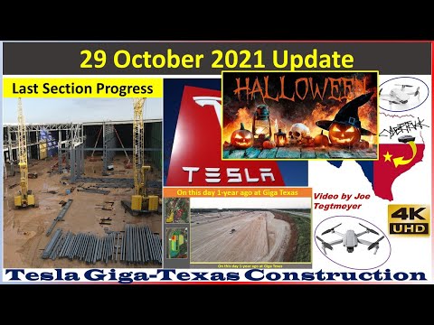 Tesla Gigafactory Texas 29 October 2021 Cyber Truck & Model Y Factory Construction Update (08:00AM)