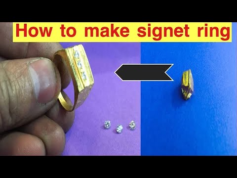 How Gold  Ring is Made | 24k Signet Ring | How to Make Gold ring