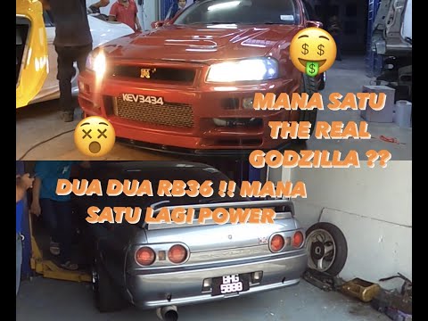 199 Garage Vlog : MANA THE REAL GODZILLA?!!! SKYLINE WAGON (STAGIA) VS SKYLINE R32 #SKYLINE
