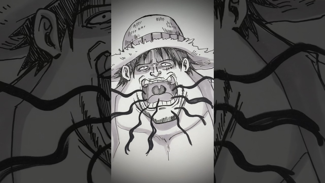 【ONE PIECE】息が臭すぎるルフィ、イラスト