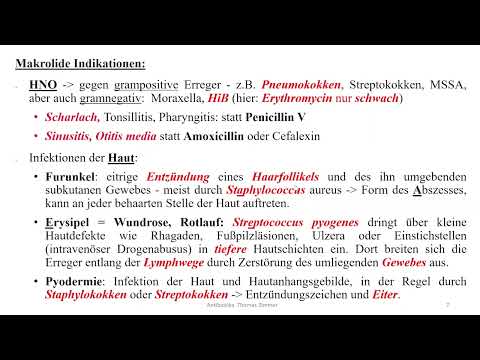 Antibiotika 9 Hemmung der Proteinsynthese II - Makrolide, Clindamycin, Telithromycin, Streptogramine