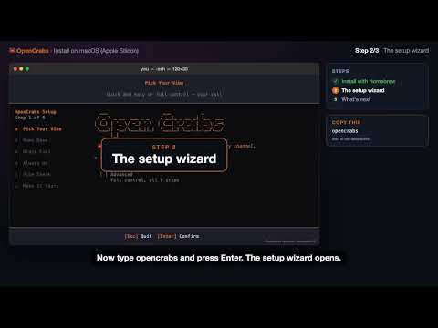 Install OpenCrabs on macOS in under 2 minutes (Homebrew)