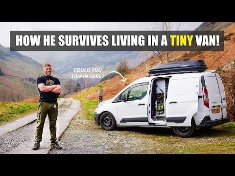 Living in the SMALLEST Van – How He Escaped Rent & Bills! (+ BLUETTI Gifting!)