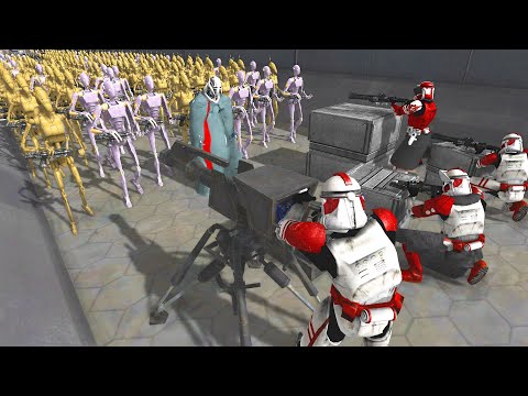 Can Clone Army hold DEATH TUNNEL vs Ship Boarding Invasion!? - Men of War: Star Wars Mod