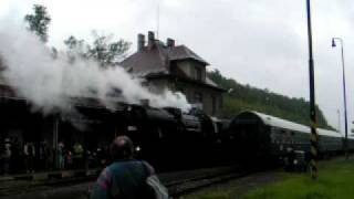 preview picture of video 'A Czech Steam Engine No. 555.0153 moving in Stara Paka, Czech Republic'
