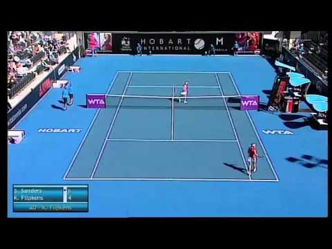 Storm Sanders V Kirsten Flipkens Match Highlights, Hobart Tennis International 2014