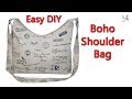 EASY DIY BOHO SHOULDER BAG CROSSBODY BAG BOHO BAG DIY BAG BAG MAKING IDEAS